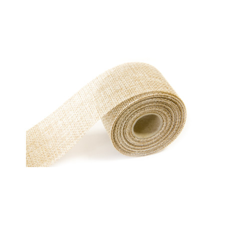 Ruban de 40 mm x 4 m effet jute naturel