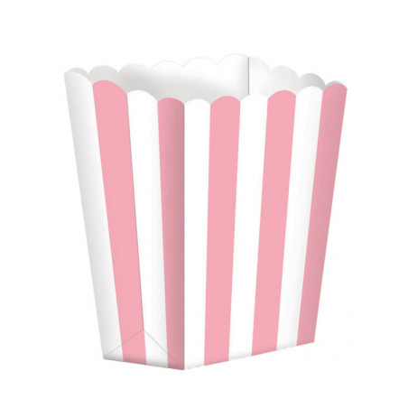 Lot de 5 boîtes Popcorn rose