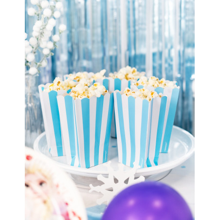 Lot de 5 boîtes Popcorn bleu