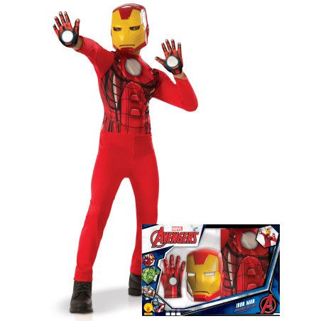 Coffret classique avec gants pour garçon de Iron man