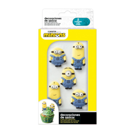 5 Mini figurines de 19 g en sucre 2d Minions 5 Mini figurines de 19 g en sucre 2d Minions