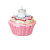 Lot de 3 Suspensions Gâteaux multicolores Lot de 3 Suspensions Gâteaux multicolores