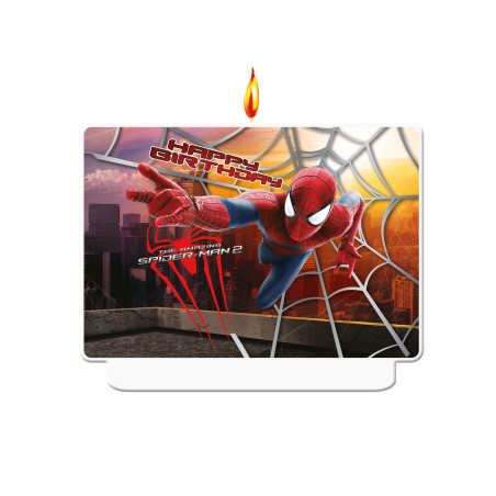 Bougie anniversaire Spiderman the amazing