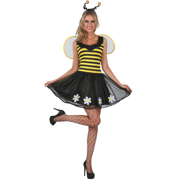 Déguisement femme jaune et noir d'une abeille