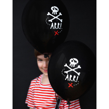 Lot de 6 ballons pirates