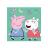 20 Serviettes de 33 x 33 cm en papier de peppa pig