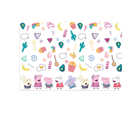 Nappe de 120 x 180 cm peppa pig en plastique