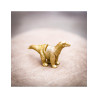 4 marque-places de 9,5 x 5 cm en résine dinosaure paillettes dorés