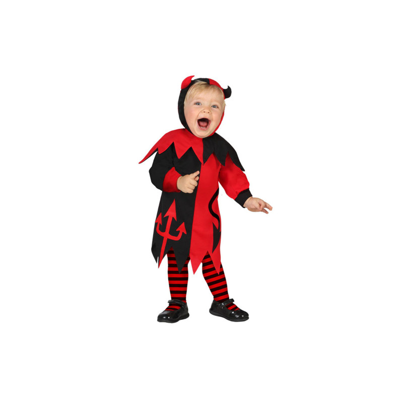 Déguisement Diable Bébé - Combinaison Avec Capuche, Ailes Et Queue, Pour Halloween, Carnaval - Taille 0-24 Mois, Doux Et Confortable - 7
