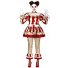 Déguisement clown terrifiante rouge et blanc