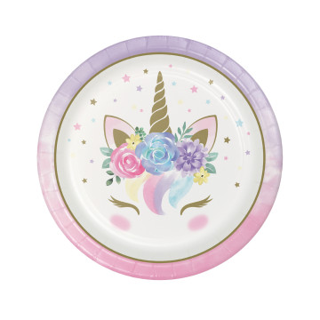 8 Assiettes d'anniversaire Raiponce