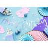 Guirlande de 16,5 x 62 cm iridescent happy birthday en carton