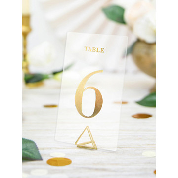 11 Marque-Table Chiffres Or Miroir 1 à 10 Sur Pique - 26,5 Cm Mariage & Événements