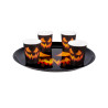 Plateau déco citrouille 34,5 cm noir/orange