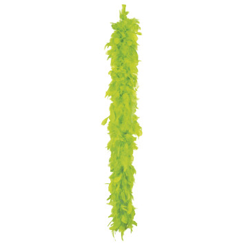 Boa en plumes vert lime