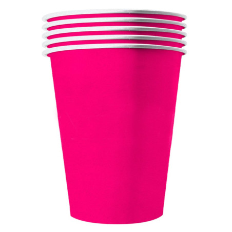 Lot de 20 gobelets cups rose pastel 53 cl américains en carton recyclable