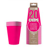 Lot de 20 gobelets cups rose pastel 53 cl américains en carton recyclable