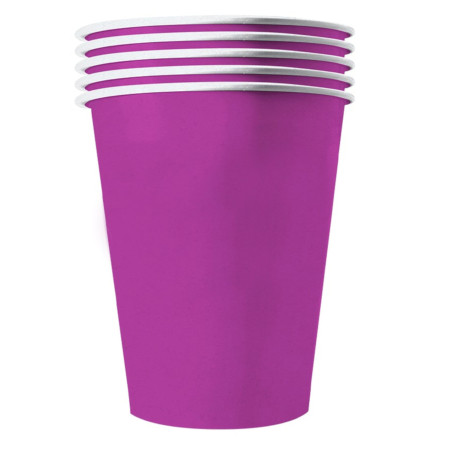 Lot de 20 gobelets cups violets 53 cl américains en carton recyclable