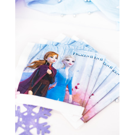 20 Serviettes en papier La Reine des Neiges 2