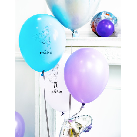 Lot de 8 ballons Reine des neiges