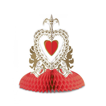 Centre de table rouge de 30 cm vintage pour la saint valentin