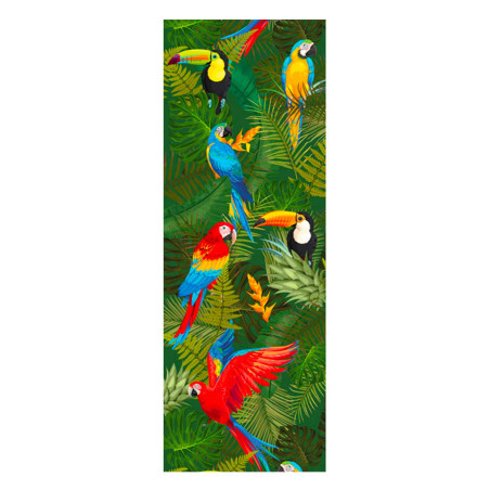 Chemin de table 30 x 5 cm en de oiseaux tropicaux en tissu non tissé