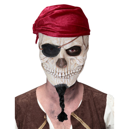 Masque crâne de Pirate avec bandana Halloween