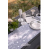 Chemin de table anniversaire blanc