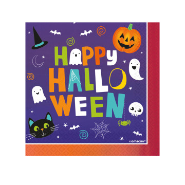 16 Serviettes en papier Halloween Friends