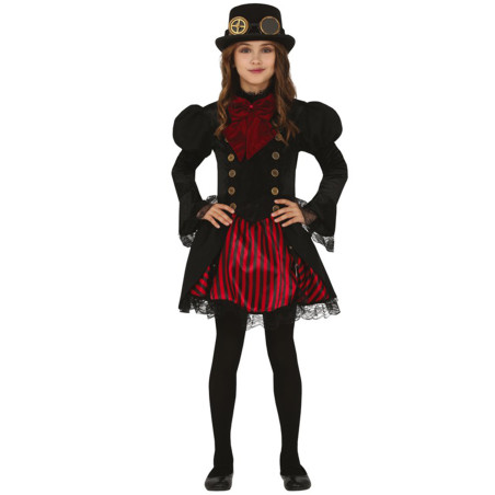 Déguisement Steampunk rouge glamour fille Déguisement Steampunk rouge glamour fille