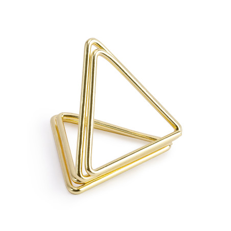 10 supports de 2,3 cm marque-places triangles dorés