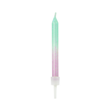 20 bougies de 6 cm iridescentes d'anniversaire