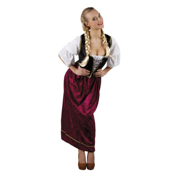 Déguisement paysane femme bordeaux