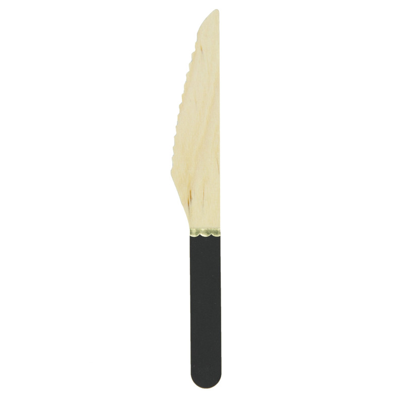 JINYJIA Lot De 100 Couteaux En Bois 16cm - Couverts Jetables Écologiques Pour Fêtes Et Événements