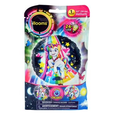 Ballon aluminium licorne LED