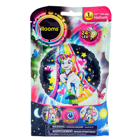 Ballon aluminium licorne LED