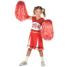 Déguisement pompom girl USA rouge fille