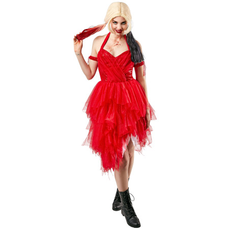Robe Harley Quinn rouge pour femme