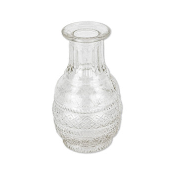 Vase en verre de 7,5 x 13 cm gravure ancinne