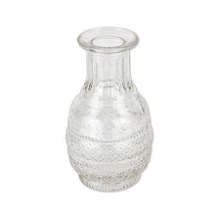 Vase en verre de 7,5 x 13 cm gravure ancinne
