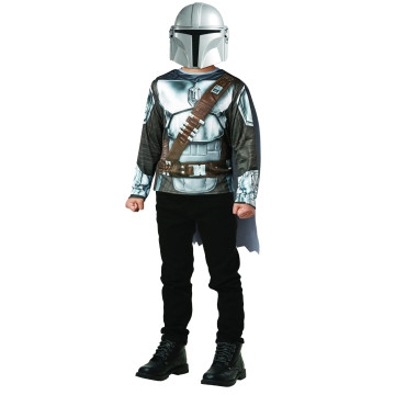 Déguisement Enfant The Mandalorian Star Wars Officiel Rubies - Taille 4-12 Ans - Combi + Cape + Masque