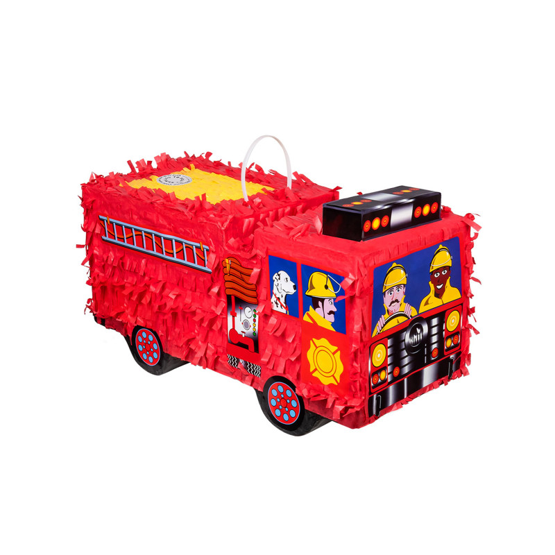 Piñata Camion De Pompiers Boland - 43x24x18 Cm, à Remplir De Bonbons - Fête D'Anniversaire Enfant