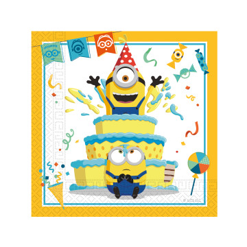 Lot de 20 serviettes Minions