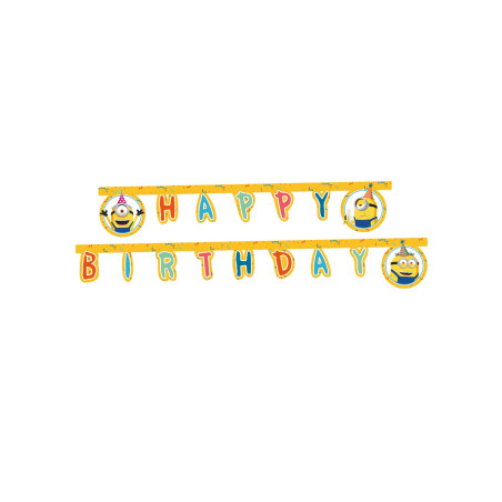 Guirlande en papier Happy Birthday Minions