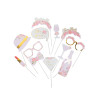 Kit photobooth fleuri EVJF de 12 accessoires