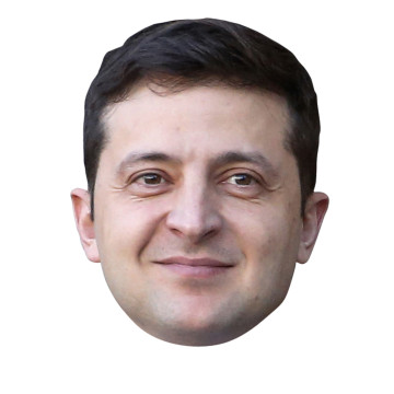 Masque en carton Volodymyr Zelensky