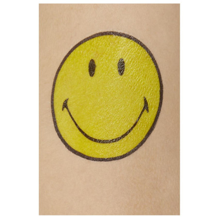 9 tatouages multicolores smiley