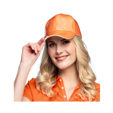 Casquette adulte holographique orange