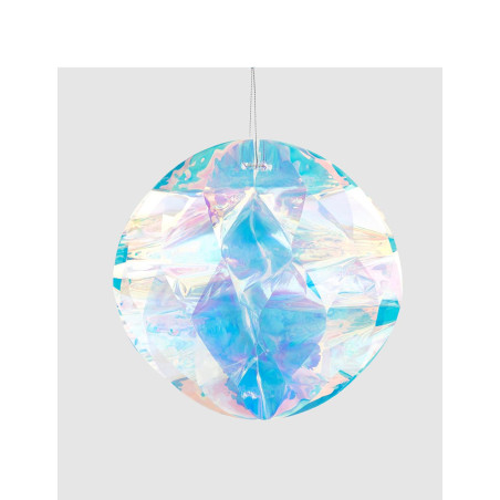 Boule origami diamant irisé de 20 cm à suspendre