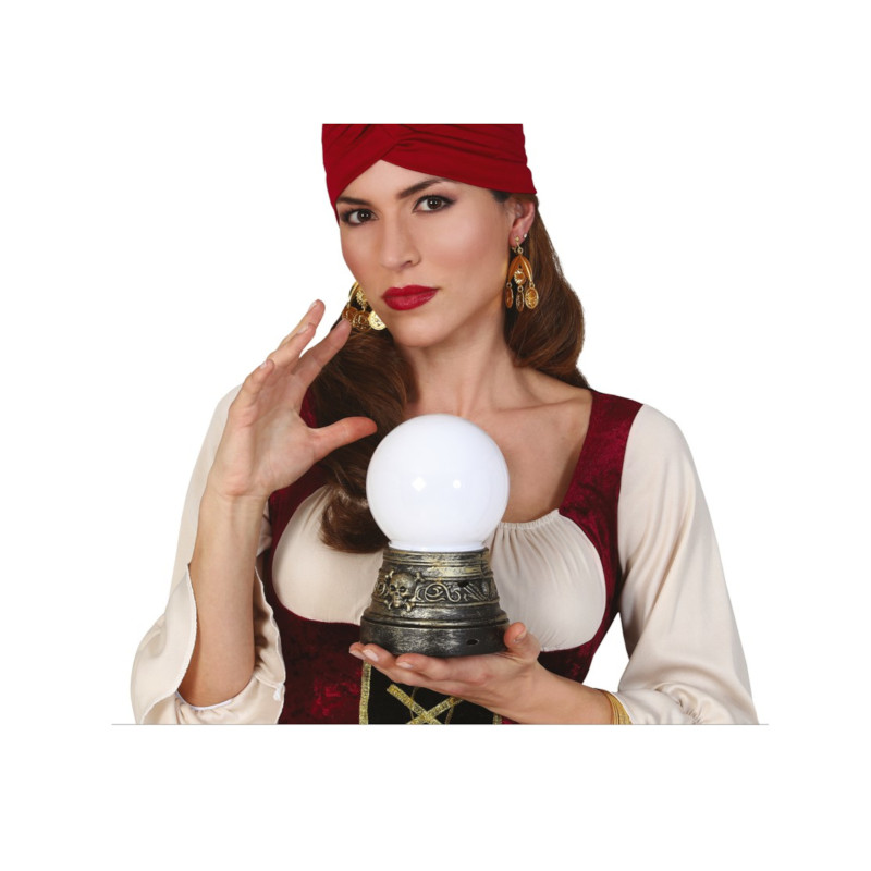 Aatraay Boule Plasma Cristal Halloween Sorcière Céleste – Lampe Interactive Clignotante Décoration Effrayante Brun